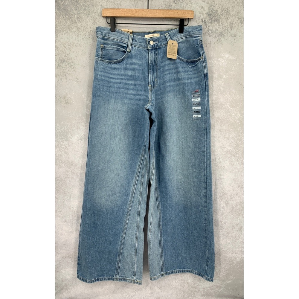 Levis Wide Leg Jeans Womens 30 Blue '94 Baggy Wide Leg Cotton Denim Pants NEW